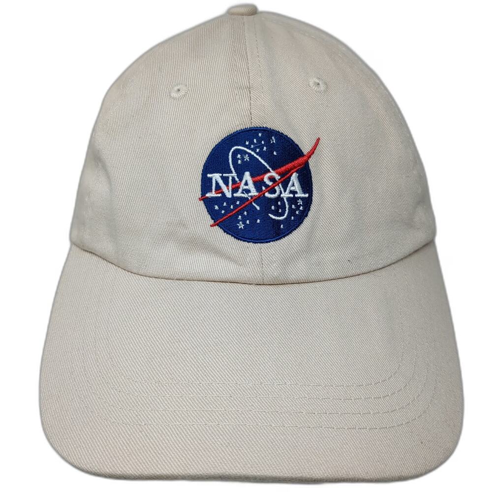 Prairie Mountain NASA Baseball Cap Beige One Size Slideback Cotton Meatball Hat